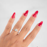 14K Rose Gold Diamond Solitaire Engagement Wedding Band Ring