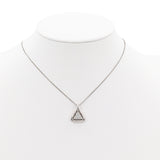 Platinum Round Brilliant Diamond Cluster Pear Shaped Charm Curb Cuban Necklace