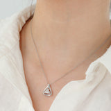Platinum Round Brilliant Diamond Cluster Pear Shaped Charm Curb Cuban Necklace