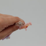 14k Rose Gold Round Brilliant Diamond Solitaire Halo Engagement Ring Set 1.38ctw