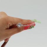 Ladies 14k White Gold Mystic Topaz Diamond Engagement Set