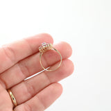 14 Yellow Gold Diamond And Ruby Necklace, Earrings And Ring Jewelry Set