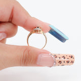 Ladies Estate 14K Yellow Gold Blue Topaz Gemstone & Diamond Sunburst Halo Ring