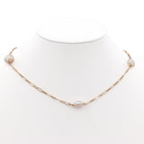 14K Yellow Gold Pearl Necklace Gold