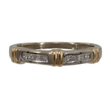Ladies 14k Two-tone Gold Diamond Wedding Ring Set