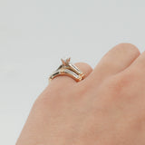 Ladies 14k Two-tone Gold Diamond Wedding Ring Set