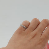 18k White Gold Diamond Cluster Set Wedding Band