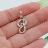 14k Yellow Gold “J” Diamond Pendant