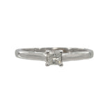 Ladies 14k White Gold Princess Cut Diamond Engagement Ring