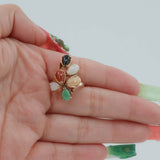 14k Yellow Gold Multi-colored Stone Cocktail Ring