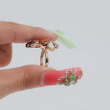 14k Yellow Gold Multi-colored Stone Cocktail Ring