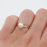 14k Yellow Gold Pearl Cocktail Ring