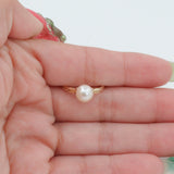 14k Yellow Gold Pearl Cocktail Ring
