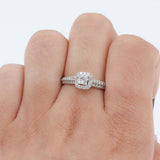 14k White Gold Princess Cut Diamond Engagement Ring