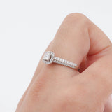 14k White Gold Princess Cut Diamond Engagement Ring