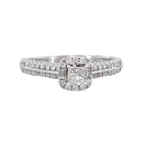 14k White Gold Princess Cut Diamond Engagement Ring