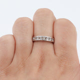 14k White Gold Channel Set Diamond Wedding Band