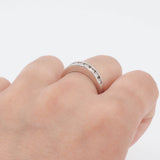 14k White Gold Channel Set Diamond Wedding Band