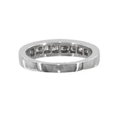 14k White Gold Channel Set Diamond Wedding Band