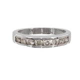 14k White Gold Channel Set Diamond Wedding Band
