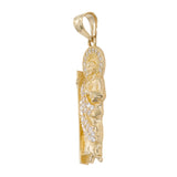 14k Yellow Gold St. Jude/San Judas Pendant with Cubic Zirconia
