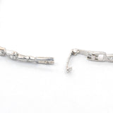 Ladies Vintage Classic Estate 14K White Gold Cubic Zirconia Bracelet