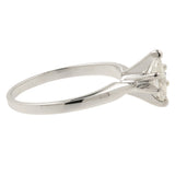 14K White Gold Marquise Cut Diamond Solitaire Engagement Ring