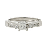 14K White Gold Princess-Cut Diamond Bridal Wedding Ring Set