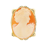 10k Yellow Gold Cameo Vintage Pendant/Brooch Pin