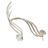 Vintage Sterling Silver Cuff Bangle Bracelet with Matching Earrings
