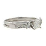 14K White Gold Princess-Cut Diamond Bridal Wedding Ring Set