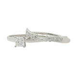 14K White Gold Princess-Cut Diamond Bridal Wedding Ring Set