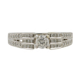 14K White Gold Diamond Engagement & Wedding Ring Set