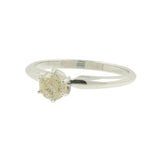 14K White Gold Round Diamond Solitaire Ring