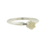14K White Gold Round Diamond Solitaire Ring
