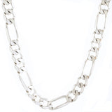 925 Sterling Silver Figaro Lobster Claw Clasp Chain