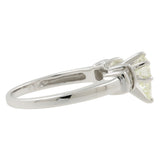 Anillo de compromiso con solitario de diamantes para mujer, oro blanco de 14 quilates TW de 0,95 quilates