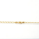 Collar de cadena con eslabones de clip trenzado de oro amarillo macizo de 14 k