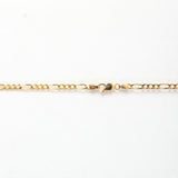 14K Solid Gold Dainty Figaro Chain Necklace