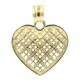 Ladies 14k Two-Tone Gold Heart Pendant/ Real Gold Pendant/ Solid Gold Heart Pendant Charm