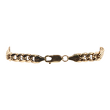 Pulsera de cadena de acera de oro amarillo de 10 k de 7,5" / pulsera de oro real / pulsera de acera de oro macizo