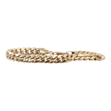 Pulsera de cadena de acera de oro amarillo de 10 k de 7,5" / pulsera de oro real / pulsera de acera de oro macizo