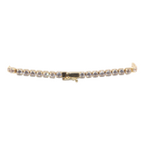 Ladies 14k Yellow Gold Cubic Zirconia Tennis Bracelet/ Real Gold Bracelet/ 14k Tennis Bracelet