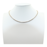 Ladies 18” 14k Yellow Gold Tennis Chain Necklace