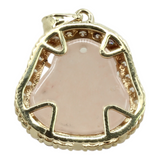 10k Yellow Gold Lavender Jade Laughing Buddha Pendant
