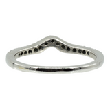 Juego de anillos de compromiso con diamantes de talla princesa en oro blanco de 14 k para mujer