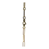 Juego de aretes y collar con clip de oro amarillo de 14 k