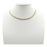 14k Two-tone Gold Diamond Cut 16” Gucci Chain