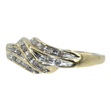 Ladies 10k Yellow Gold Diamond Channel Set Ring