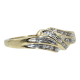 Ladies 10k Yellow Gold Diamond Channel Set Ring